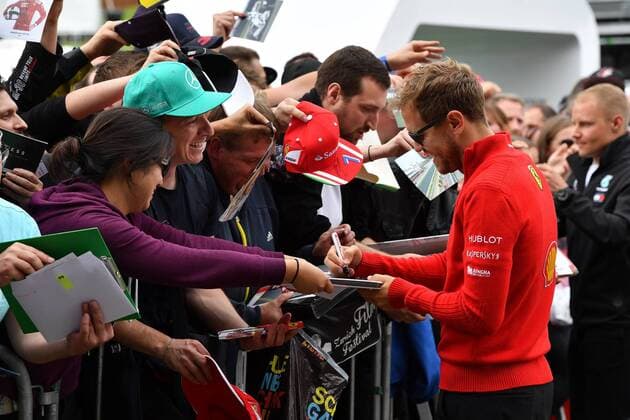 Sebastian Vettel, Scuderia Ferrari, formula 1 GP, Austria in Spielberg, 29.06.2018 Photo:mspb Jerry Andre Sebastian Vettel, formula 1 GP, Austria 2018
