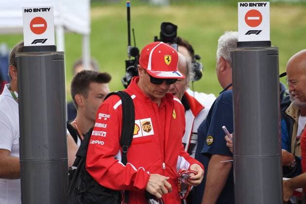 Kimi Raikkonen (Scuderia Ferrari) kommt morgens ins Fahrerlager, Formel 1 Grosser Preis von Oesterreich, Red Bull Ring, 29.06.2018, Formel 1 Grosser Preis von Oesterreich, Red Bull Ring, 29.06.2018 Spielberg Copyright: xEIBNER Florian_Schustx EP_SCHUST