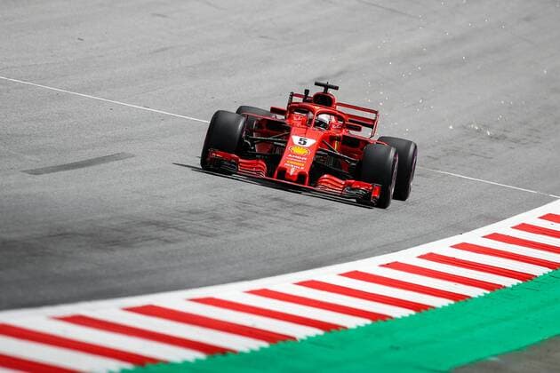 FORMULA 1 - GP of Austria 2018 SPIELBERG,AUSTRIA,29.JUN.18 - MOTORSPORTS, FORMULA 1 - Grand Prix of Austria, Red Bull Ring, free practice. Image shows Sebastian Vettel (GER Ferrari). GEPAxpictures xMaticxKlansek