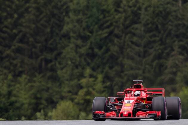 28.06.2018, Red Bull Ring, Spielberg, AUT, FIA, Formel 1, Grosser Preis von Oesterreich, Training, im Bild Sebastian Vettel (GER, Scuderia Ferrari) German Formula One driver Sebastian Vettel of Scuderia Ferrari during training of the Austrian FIA Formula One Grand Prix at the Red Bull Ring in Spielberg, France on 2018 06 28. Spielberg