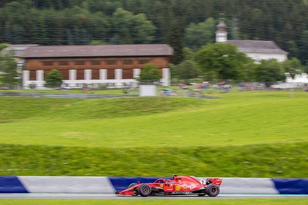 28.06.2018, Red Bull Ring, Spielberg, AUT, FIA, Formel 1, Grosser Preis von Oesterreich, Training, im Bild Kimi Raeikkoenen (FIN, Scuderia Ferrari) Finnish Formula One driver Kimi Raeikkoenen of Scuderia Ferrari during training of the Austrian FIA Formula One Grand Prix at the Red Bull Ring in Spielberg, France on 2018 06 28. Spielberg