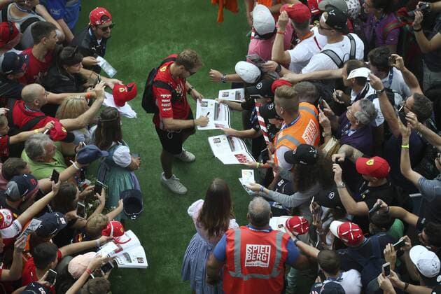 FORMULA 1 - GP of Austria 2018 SPIELBERG,AUSTRIA,30.JUN.18 - MOTORSPORTS, FORMULA 1 - Grand Prix of Austria, Red Bull Ring, preview. Image shows Sebastian Vettel (GER Ferrari). GEPAxpictures xWolfgangxGrebien