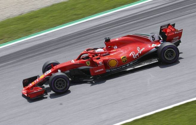 FORMULA 1 - GP of Austria 2018 SPIELBERG,AUSTRIA,30.JUN.18 - MOTORSPORTS, FORMULA 1 - Grand Prix of Austria, Red Bull Ring, free practice. Image shows Sebastian Vettel (GER Ferrari). GEPAxpictures xWolfgangxGrebien