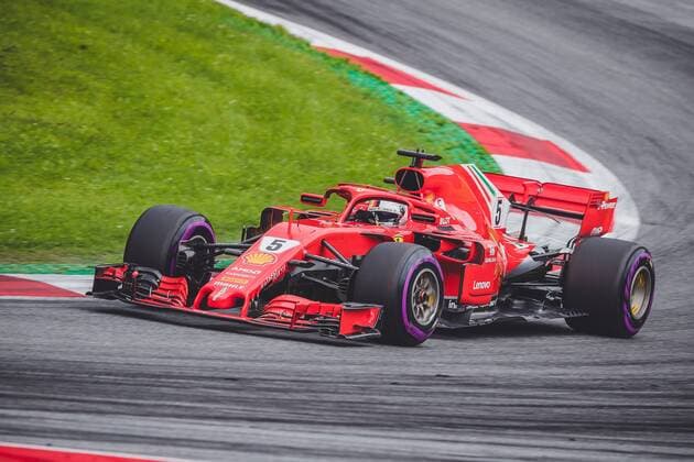 30.06.2018, Red Bull Ring, Spielberg, AUT, FIA, Formel 1, Grosser Preis von Oesterreich, Training, im Bild Sebastian Vettel (GER, Scuderia Ferrari) German Formula One driver Sebastian Vettel of Scuderia Ferrari during training of the Austrian FIA Formula One Grand Prix at the Red Bull Ring in Spielberg, Spielberg