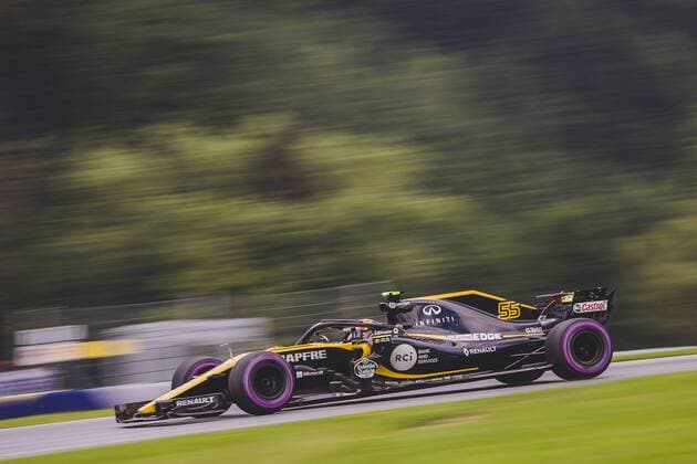 30.06.2018, Red Bull Ring, Spielberg, AUT, FIA, Formel 1, Grosser Preis von Oesterreich, Training, im Bild Carlos Sainz jr. (ESP, Renault) Spanish Formula One driver Carlos Sainz jr. of Renault during training of the Austrian FIA Formula One Grand Prix at the Red Bull Ring in Spielberg, Spielberg