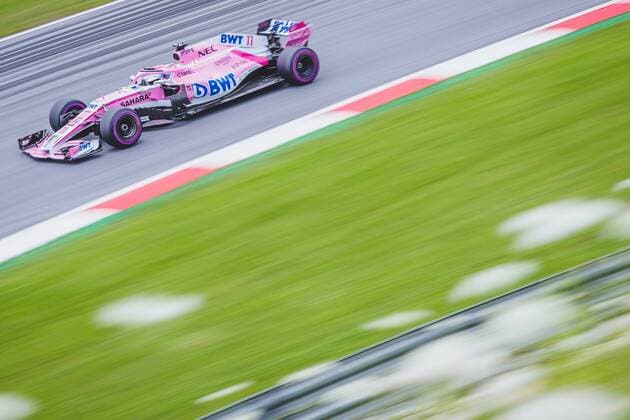 30.06.2018, Red Bull Ring, Spielberg, AUT, FIA, Formel 1, Grosser Preis von Oesterreich, Training, im Bild Sergio Perez (MEX, Force India) Mexican Formula One driver Sergio Perez of Force India during training of the Austrian FIA Formula One Grand Prix at the Red Bull Ring in Spielberg, Spielberg