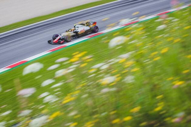 30.06.2018, Red Bull Ring, Spielberg, AUT, FIA, Formel 1, Grosser Preis von Oesterreich, Training, im Bild Kevin Magnussen (DEN, Haas) Danish Formula One driver Kevin Magnussen of Haas during training of the Austrian FIA Formula One Grand Prix at the Red Bull Ring in Spielberg, Spielberg