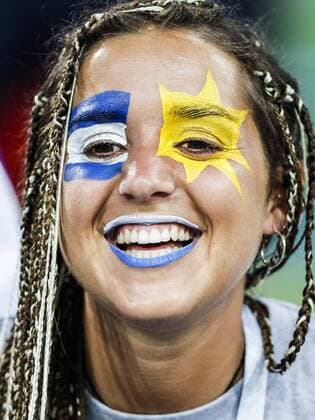 Fan during the 2018 FIFA World Cup WM Weltmeisterschaft Fussball Russia round of 16 match between Uruguay and at the Fisht Stadium on June 30, 2018 in Sochi, Russia FIFA World Cup 2018 Russia 2017 2018 xVIxVIxImagesx xMauricexvanxSteenxWKxIVx 11352020