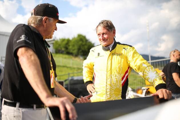 FORMULA 1 - GP of Austria 2018 SPIELBERG,AUSTRIA,30.JUN.18 - MOTORSPORTS - Grand Prix of Austria, Red Bull Ring, legends parade. Image shows Franz Klammer (Alfa Romeo Alfetta GTV6). GEPAxpictures xDanielxGoetzhaber