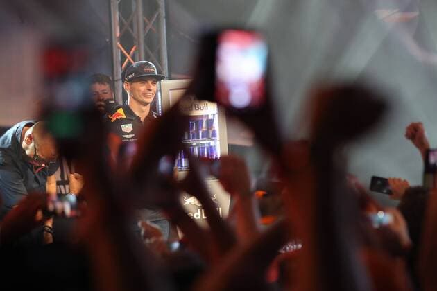 FORMULA 1 - GP of Austria 2018 SPIELBERG,AUSTRIA,30.JUN.18 - MOTORSPORTS, FORMULA 1 - Grand Prix of Austria, Red Bull Ring, qualifying. Image shows Max Verstappen (NED Red Bull Racing) at the Max Verstappen village. GEPAxpictures xChristianxWalgram