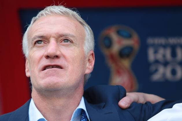 KAZAN, RUSSIA - JUNE 30: head coach Didier Deschamps of France during the Round of 16 match between France and Argentina in the FIFA World Cup WM Weltmeisterschaft Fussball 2018 on June 30, 2018, at Kazan Arena in Kazan, Russia. (Photo by Anatoliy Medved Icon Sportswire) SOCCER: JUN 30 FIFA World Cup Round of 16 - France v Argentina Icon180630013 EDITORIAL USE ONLY