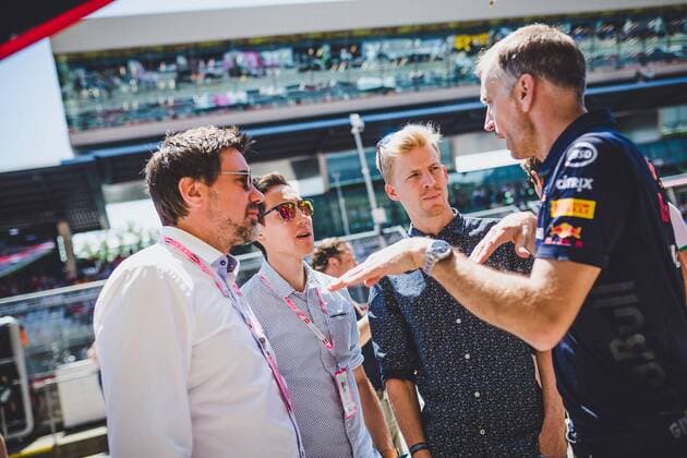 01.07.2018, Red Bull Ring, Spielberg, AUT, FIA, Formel 1, Grosser Preis von Oesterreich, Rennen, im Bild v.l.: Patrick Murnig, Mario Seidl (AUT), Michael Hayboeck (AUT) v.l.: Patrick Murnig, Mario Seidl (AUT), Michael Hayboeck (AUT) during race of the Austrian FIA Formula One Grand Prix at the Red Bull Ring in Spielberg, Spielberg