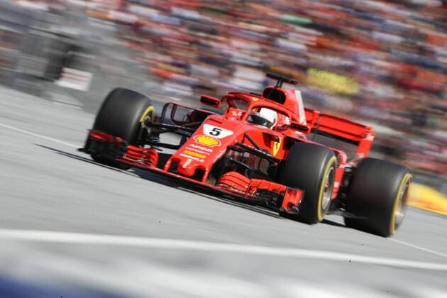 FORMULA 1 - GP of Austria 2018 SPIELBERG,AUSTRIA,01.JUL.18 - MOTORSPORTS - Grand Prix of Austria, Red Bull Ring. Image shows Sebastian Vettel (GER Ferrari). GEPAxpictures xAndreasxPranter