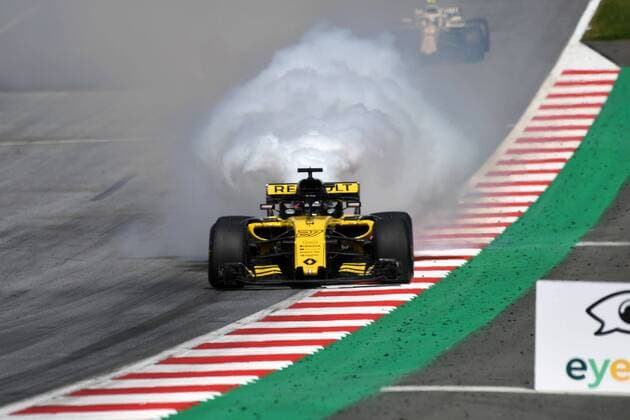 Nico Huelkenberg (Renault F1 Team) faellt mit einem heftigen Motorschaen aus, Formel 1 Grosser Preis von Oesterreich, Red Bull Ring, 01.07.2018.2018, Formel 1 Grosser Preis von Oesterreich, Red Bull Ring, 01.07.2018 Spielberg Copyright: xEIBNER Florian_Schustx EP_SCHUST