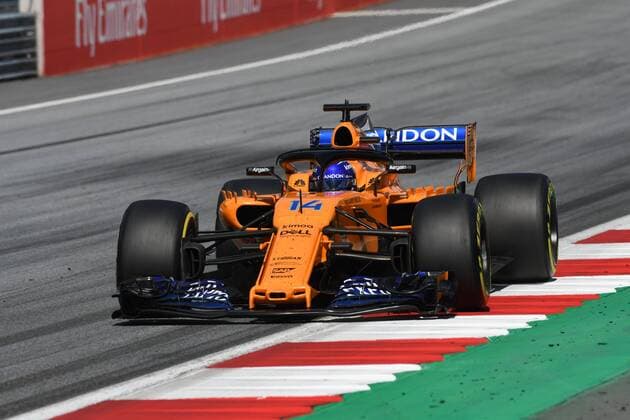 Fernando Alonso (McLaren F1 Team), Formel 1 Grosser Preis von Oesterreich, Red Bull Ring, 01.07.2018.2018, Formel 1 Grosser Preis von Oesterreich, Red Bull Ring, 01.07.2018 Spielberg Copyright: xEIBNER Florian_Schustx EP_SCHUST