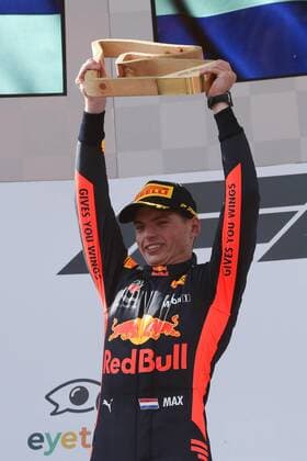 FORMULA 1 - GP of Austria 2018 SPIELBERG,AUSTRIA,01.JUL.18 - MOTORSPORTS - Grand Prix of Austria, Red Bull Ring. Image shows the rejoicing of Max Verstappen (NED Aston Martin Red Bull Racing). GEPAxpictures xWolfgangxGrebien