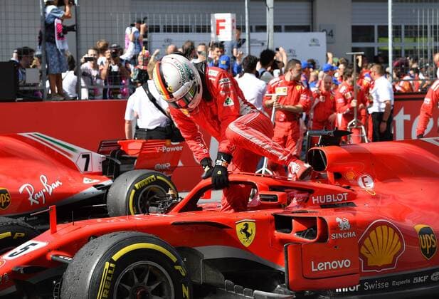 Sebastian Vettel, Scuderia Ferrari, formula 1 GP, Austria in Spielberg, 01.07.2018 Photo:mspb Jerry Andre Sebastian Vettel, formula 1 GP, Austria 2018