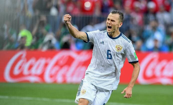 FUSSBALL WM 2018 Achtelfinale ---- Spanien - Russland 01.07.2018 Denis Cheryshev (Russland) *** FIFA World Cup 2018 Eighth finals Spain Russia 01 07 2018 Denis Cheryshev Russia 