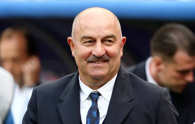 Trainer Stanislav Cherchesov Portrait Porträt Portraet Einzelbild close up Fußball Fussball FIFA WM Weltmeisterschaft Russland Russia 2018 Saison 2017 2018 01.07.2018 Spanien ESP vs. Russland RUS *** Coach Stanislav Cherchesov Portrait Portraits single frame close up Sports Football Soccer FIFA World Cup Russia Russia 2018 Season 2017 2018 01 07 2018 Spain ESP vs Russia RUS