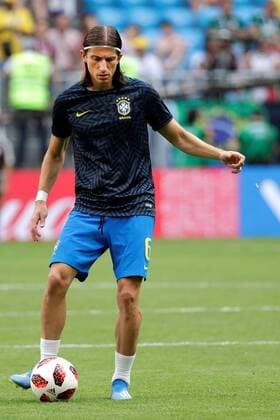 Brazilian defender Filipe Luis, prior to the FIFA World Cup WM Weltmeisterschaft Fussball 2018 round of 16 soccer match between Croatia and Denmark, at Samara Arena in Samara, Russia, 1 July 2018. CROATIA VS. DENMARK !ACHTUNG: NUR REDAKTIONELLE NUTZUNG!  Copyright: xSebastiaoxMoreirax FWC52-32 20180702-636661424134818530