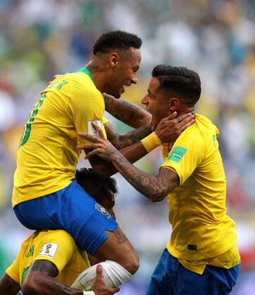 Brazil vs. Mexico SAMARA, SA - 02.07.2018: BRAZIL VS. MEXICO - Neymar do Brasil celebrates his goal during the match between Brazil and Mexico, valid for the eighth round of the 2018 World Cup held at the Samara Arena in Samara, Russia. (Photo: Rodolfo Buhrer La Imagem Fotoarena) x1560704x  RodolfoxBuhrer