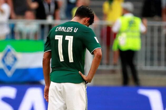 Mexican forward Vela during the FIFA World Cup WM Weltmeisterschaft Fussball 2018 round of 16 soccer match between Brazil and Mexico, at Samara Arena in Samara, Russia, 2 July 2018. BRAZIL VS. MEXICO !ACHTUNG: NUR REDAKTIONELLE NUTZUNG!  Copyright: xJosexMendezx FWC53-257 20180702-636661506280505921