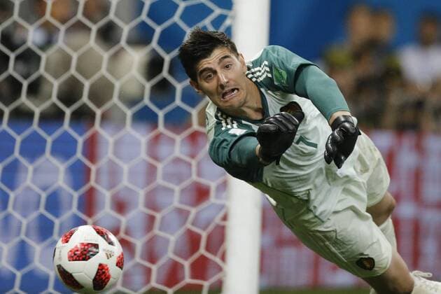 Futbol, Belgica vs Japon Copa Mundial de Rusia 2018 El jugador de Belgica Thibaut Courtois controla el balon durante el partido de eliminacion directa de los octavos de final del mundial de futbol de Rusia contra Japon disputado en el estadio Rostov Arena de Rostov On Don, Rusia. 02 07 2018 Andres Pina Photosport Football, Belgium vs Japan World Cup Russia 2018 Belgium s player Thibaut Courtois controls the ball during the knockout phase match of the Russia World Cup against Japan held at the Rostov Arena in Rostov On Don, Russia. 02 07 2018 Andres Pina Photosport Belgica vs Japon, mundial de Rusia 2018 