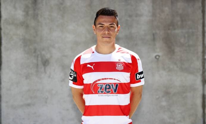 Fussball 3.Liga Zwickau, 02.07.2018, Fussball, 3.Liga, FSV Zwickau , Porträttermin 2018 2019 , Im Bild: Manolo Rodas ; FSV Zwickau ,