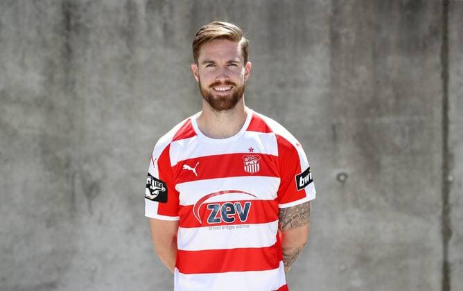 Fussball 3.Liga Zwickau, 02.07.2018, Fussball, 3.Liga, FSV Zwickau , Porträttermin 2018 2019 , Im Bild: Bryan Gaul ; FSV Zwickau ,