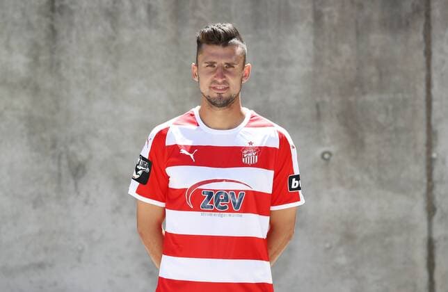 Fussball 3.Liga Zwickau, 02.07.2018, Fussball, 3.Liga, FSV Zwickau , Porträttermin 2018 2019 , Im Bild: Davy Frick ; FSV Zwickau ,
