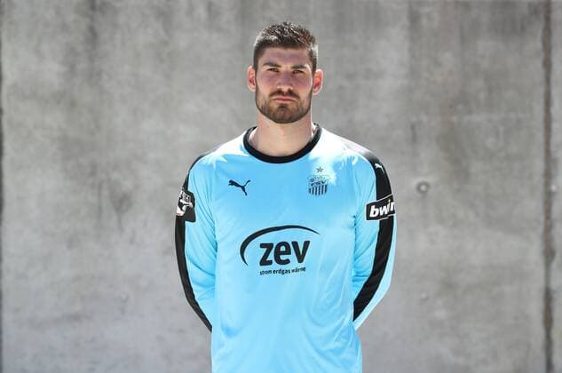 Fussball 3.Liga Zwickau, 02.07.2018, Fussball, 3.Liga, FSV Zwickau , Porträttermin 2018 2019 , Im Bild: Torhüter Johannes Brinkies ; FSV Zwickau ,