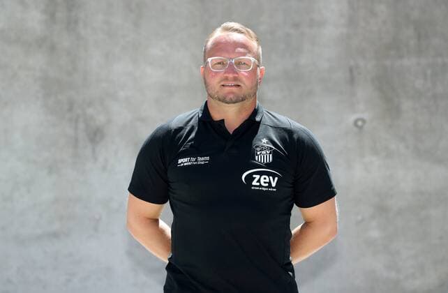 Fussball 3.Liga Zwickau, 02.07.2018, Fussball, 3.Liga, FSV Zwickau , Porträttermin 2018 2019 , Im Bild: Co-Trainer Danny König Koenig ; FSV Zwickau ,