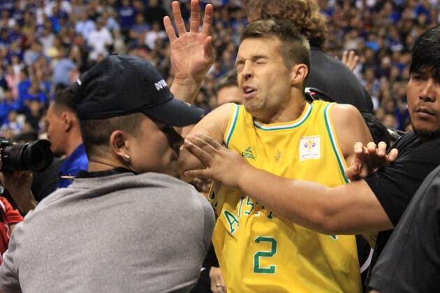 PH: Aussies rout PH in a brawl marred game However, this game was not without incident for an all out melee broke between several players of Australia and almost the whole bench of the Philippine team. Bocaue Bulacan Philippines Philippine Arena  DennisxJeromexAcosta xPacificxPress