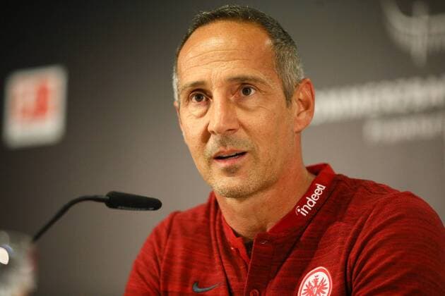 Sport Bilder des Tages Der neue Trainer Adi Hütter (Eintracht Frankfurt) - 04.07.2018: Eintracht Frankfurt Pressekonferenz, Commerzbank Arena *** New coach Adi Hütter Eintracht Frankfurt 04 07 2018 Eintracht Frankfurt Press conference Commerzbank Arena