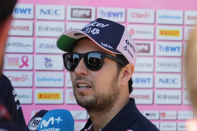 Photo4 LaPresse 05 07 2018 Silverstone, England Grand Prix Formula One England 2018 In the pic: Sergio Perez (MEX) Sahara Force India F1 VJM11  Copyright: xPhoto4 LaPressex