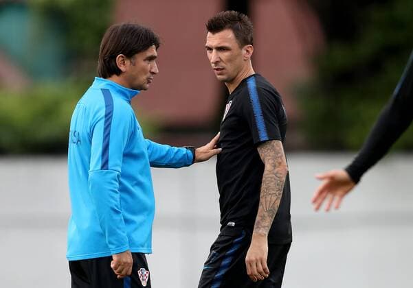 Croatian National Football Team, training 05.07.2018., Rusija, Soci - Trainingof the Croatian National Football Team on FIFA World Cup WM Weltmeisterschaft Fussball 2018. Zlatko Dalic , Mario Mandzukic  IgorxKralj PIXSELL