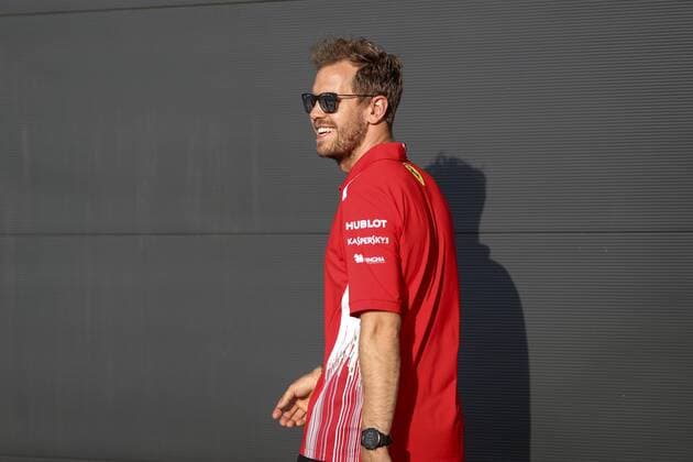 July 5, 2018 - Towcester, United Kingdom - SEBASTIAN VETTEL of Scuderia Ferrari is seen during preparation of the 2018 FIA Formula 1 British Grand Prix at Silverstone Circuit in Towcester, United Kingdom. British Grand Prix 2018 - Preparations - ZUMAg147 20180705_zap_g147_011 Copyright: xJamesxGasperottix