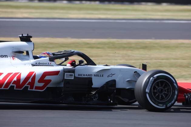 Photo4 LaPresse 06 07 2018 Silverstone, England Grand Prix Formula One England 2018 In the pic: Romain Grosjean (FRA) Haas F1 Team VF-18  Copyright: xPhoto4 LaPressex