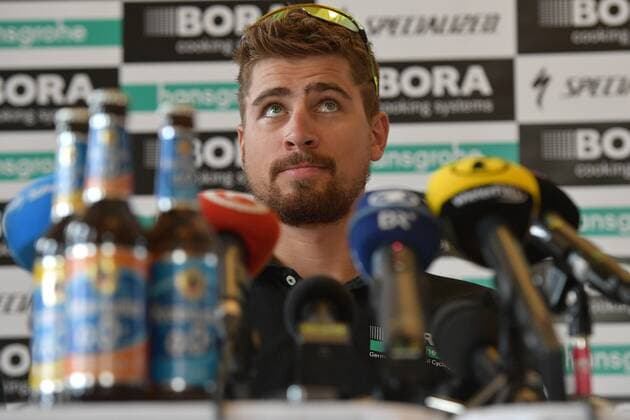 Sport Themen der Woche KW27 Sport-Bilder des Tages Slovak Peter Sagan of Bora-Hansgrohe pictured during a press conference PK Pressekonferenz of cycling team Bora - Hansgrohe ahead of the 105th edition of the Tour de France cycling race, in Cholet, France, Friday 06 July 2018. This year s Tour de France takes place from July 7th to July 29th. DAVIDxSTOCKMAN  x05378755x
