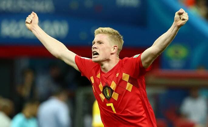 Kevin De Bruyne Freude Emotion jubelnd Jubel nach Spielende Schlußjubel Fußball Fussball FIFA WM Weltmeisterschaft Russland Russia 2018 Viertelfinale 1 4 Finale Saison 2017 2018 06.07.2018 Brasilien BRA vs. Belgien BEL *** Kevin De Bruyne Joy Emotion Cheering Jubilation after the game Final Cheering Sport Football Soccer FIFA World Cup Russia Russia 2018 Quarter Finals 1 4 Final Season 2017 2018 06 07 2018 Brazil BRA vs Belgium BEL