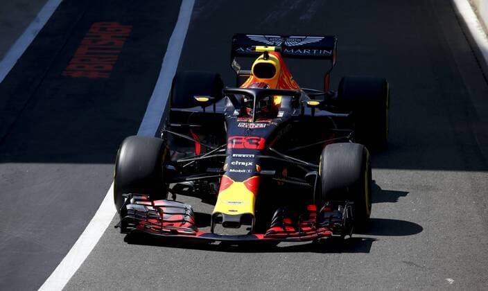 Motorsports: FIA Formula One World Championship WM Weltmeisterschaft 2018, Grand Prix of Great Britain, 33 Max Verstappen (NLD, Aston Martin Red Bull Racing), Silverstone Great Britain