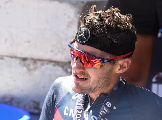 08.07.2018, xblx, Mainova IRONMAN European Championship EM Europameisterschaft Frankfurt 2018, emspor, v.l. Jan Frodeno (Deutschland) im Ziel Frankfurt am Main