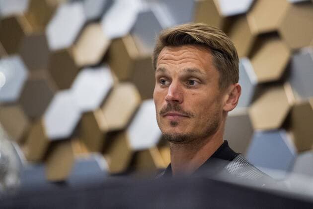 180709 Markus Rosenberg of Malmö FF during a press conference PK Pressekonferenz ahead of the UEFA Champions League qualifying match between FC Drita and Malmö FF on July 9, 2018 in Pristina. Photo: Ludvig Thunman BILDBYRN kod LT 92085 Copyright: LUDVIGxTHUNMAN BB180709LT048