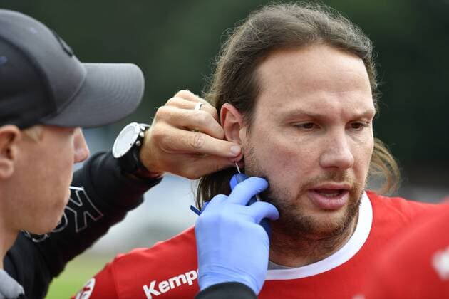 10.07.2018 - Handball - 1. Bundesliga - Saison 2018 2019 - HC Erlangen HCE - Fitness-Test Laktat-Test - - Nikolas Katsigiannis (29, HC Erlangen HCE )