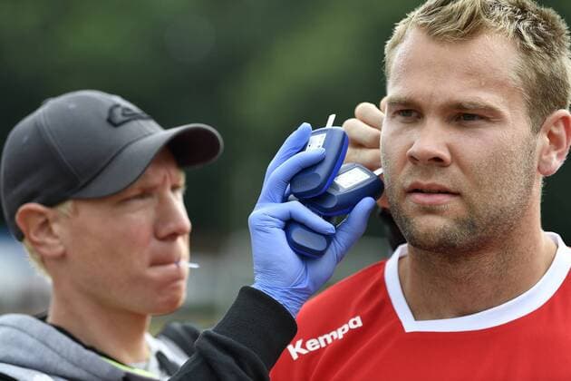 10.07.2018 - Handball - 1. Bundesliga - Saison 2018 2019 - HC Erlangen HCE - Fitness-Test Laktat-Test - - Petter Overby ( 9, HC Erlangen HCE )