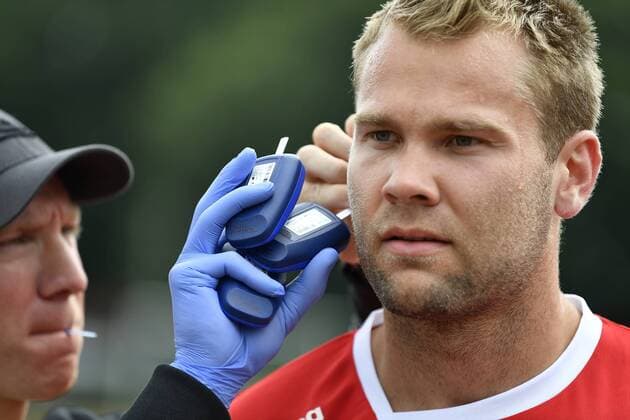 10.07.2018 - Handball - 1. Bundesliga - Saison 2018 2019 - HC Erlangen HCE - Fitness-Test Laktat-Test - - Petter Overby ( 9, HC Erlangen HCE )