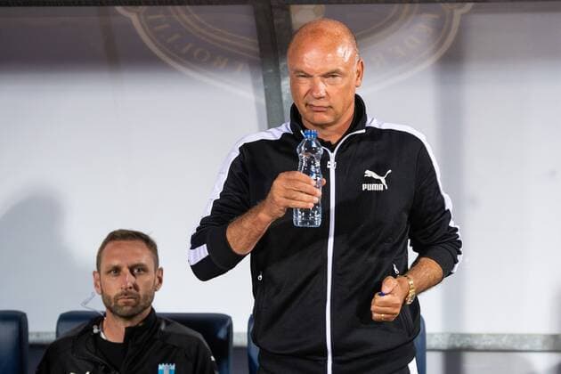 180710 Head coach Uwe Rösler of Malmö FF during the UEFA Champions League qualifying match between FC Drita and Malmö FF on July 10, 2018 in Pristina. Photo: Ludvig Thunman BILDBYRAN kod LT 92086 Copyright: LUDVIGxTHUNMAN BB180710LT023