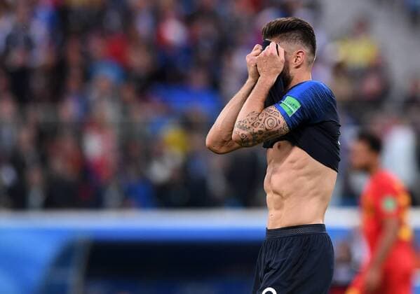 FUSSBALL WM 2018 Halbfinale ------- Frankreich - Belgien 10.07.2018 Olivier Giroud (Frankreich) *** FIFA World Cup 2018 semi-final France Belgium 10 07 2018 Olivier Giroud France 