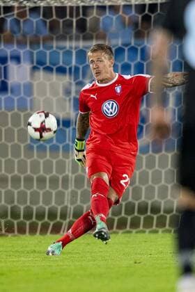 180710 Goalkeeper Johan Dahlin of Malmö FF during the UEFA Champions League qualifying match between FC Drita and Malmö FF on July 10, 2018 in Pristina. Photo: Ludvig Thunman BILDBYRN kod LT 35501 Copyright: LUDVIGxTHUNMAN BB180710LT102