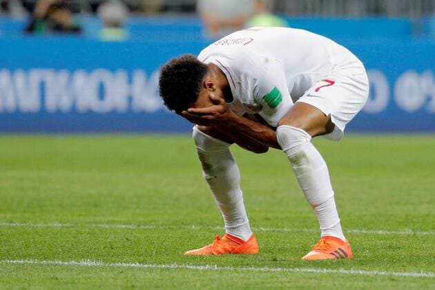 Sport Bilder des Tages WM 2018, Kroatien - England English midfielder Jesse Lingard during the FIFA World Cup WM Weltmeisterschaft Fussball 2018 semi-finals soccer match between Croatia and England, at Luzhniki Stadium in Moscu, Russia, 11 July 2018. CROATIA VS. ENGLAND !ACHTUNG: NUR REDAKTIONELLE NUTZUNG!  Copyright: xLavandeiraxjrx FWC62-87 20180711-636669383308506601